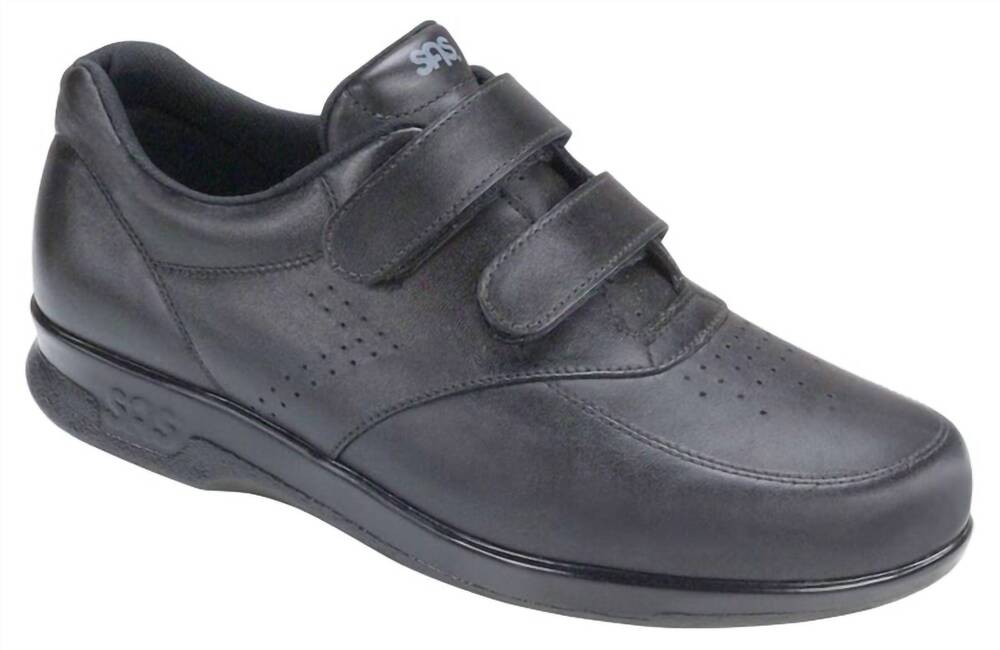 NEW SAS men's vto velcro walking shoes - wide in black